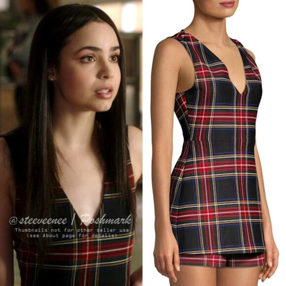 Maje Iris Plaid Romper ASO Riverdale / Fate: The Winx Saga / PLL - Picture 3 of 13